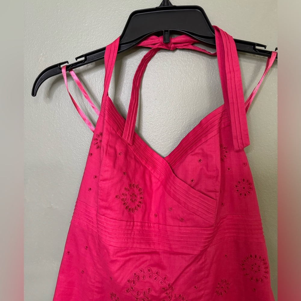 Ann Taylor NWT Petite Pink Halter Sundress | 90s/2000s Y2K Style